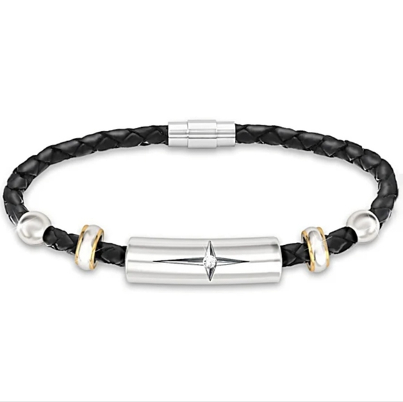 Protection And Strength" Granddaughter Leather Bracelet - Picture 1 of 17
